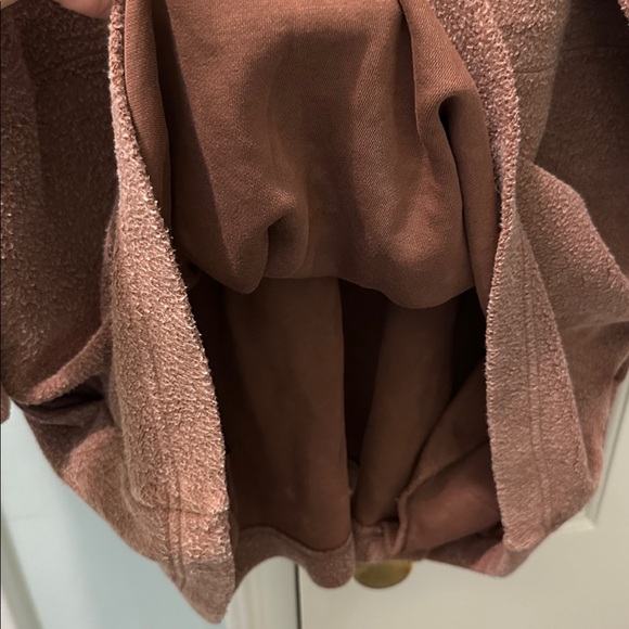 We The Free by Free People New Sadie Surplus Tunic Fleece Jacket Brown S Fits XL - Picture 16 of 16